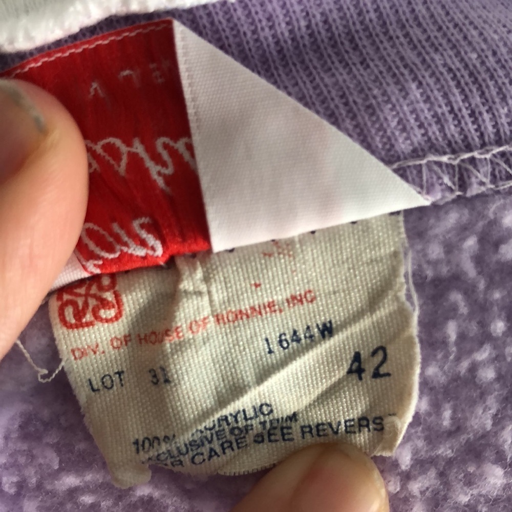 Vintage Carlton Fashion Light Purple Pullover Size Small - Picture 8 of 8